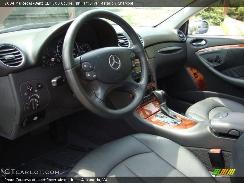 Brilliant Silver Metallic / Charcoal 2004 Mercedes-Benz CLK 500 Coupe