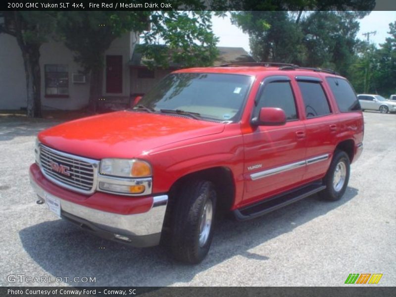 Fire Red / Medium Dark Oak 2000 GMC Yukon SLT 4x4