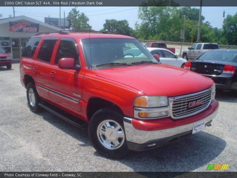 Fire Red / Medium Dark Oak 2000 GMC Yukon SLT 4x4