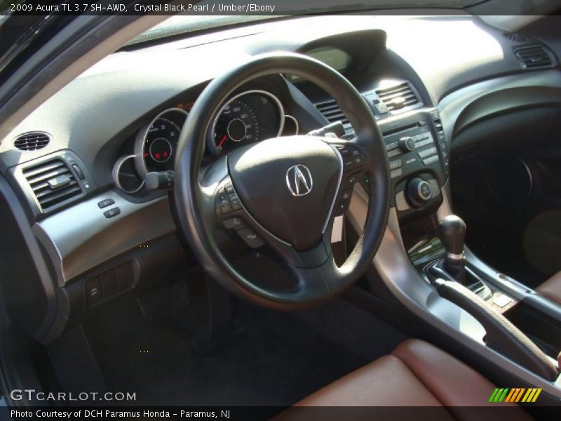 Crystal Black Pearl / Umber/Ebony 2009 Acura TL 3.7 SH-AWD