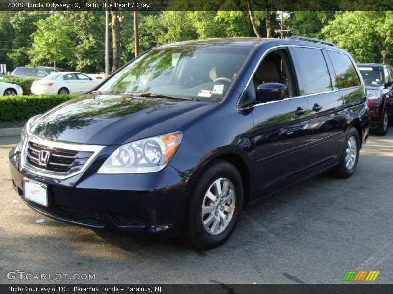 Baltic Blue Pearl / Gray 2008 Honda Odyssey EX