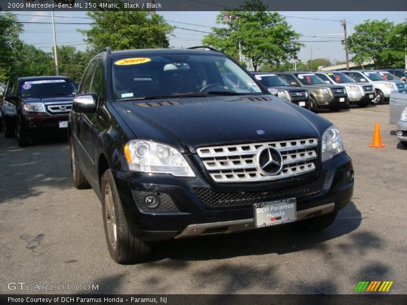 Black / Black 2009 Mercedes-Benz ML 350 4Matic