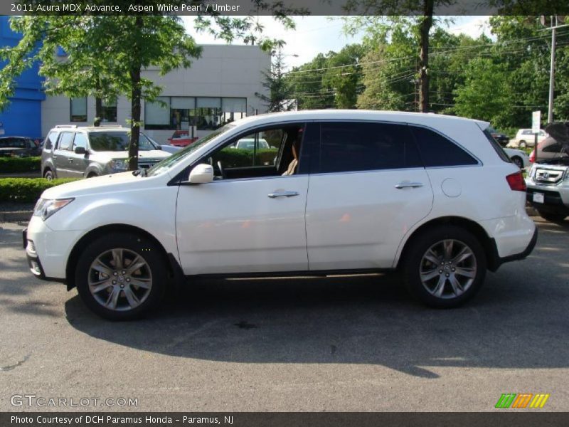 Aspen White Pearl / Umber 2011 Acura MDX Advance