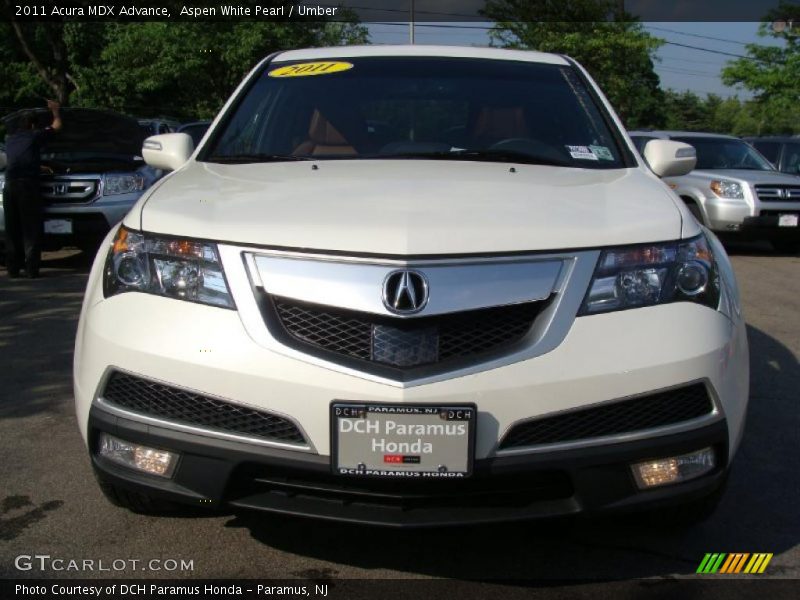 Aspen White Pearl / Umber 2011 Acura MDX Advance
