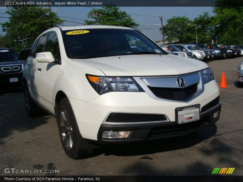 Aspen White Pearl / Umber 2011 Acura MDX Advance