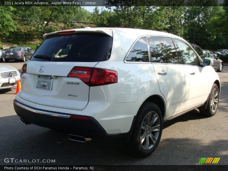 Aspen White Pearl / Umber 2011 Acura MDX Advance