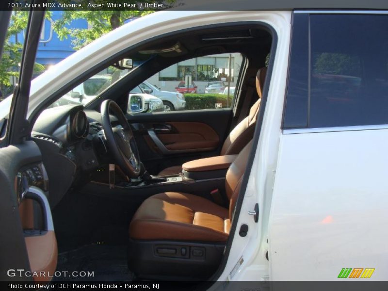Aspen White Pearl / Umber 2011 Acura MDX Advance