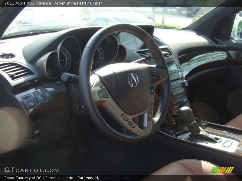 Aspen White Pearl / Umber 2011 Acura MDX Advance