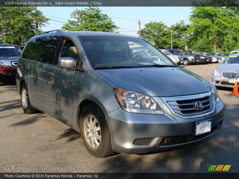 Slate Green Metallic / Gray 2008 Honda Odyssey EX-L
