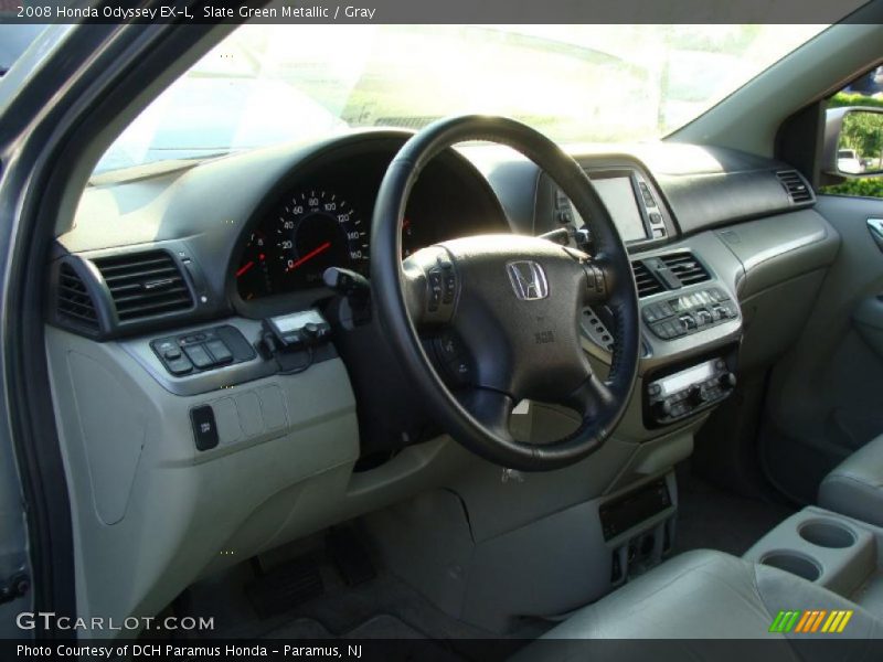 Slate Green Metallic / Gray 2008 Honda Odyssey EX-L