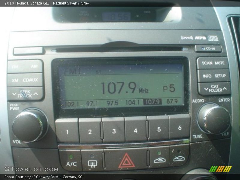 Radiant Silver / Gray 2010 Hyundai Sonata GLS