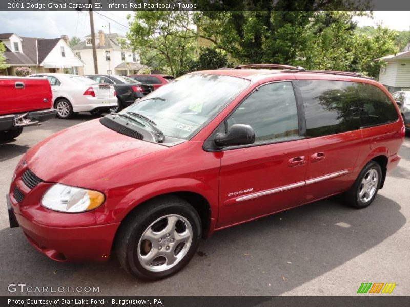 Inferno Red Pearlcoat / Taupe 2001 Dodge Grand Caravan ES