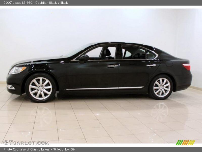 Obsidian Black / Black 2007 Lexus LS 460