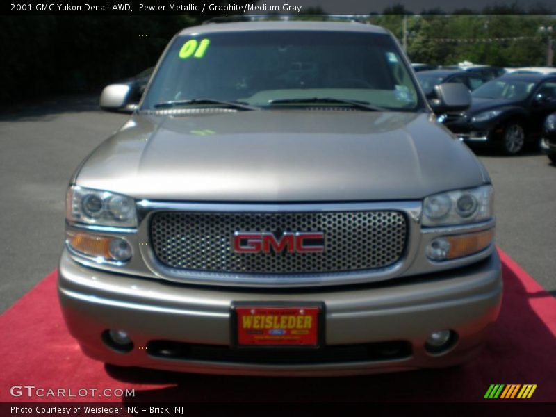 Pewter Metallic / Graphite/Medium Gray 2001 GMC Yukon Denali AWD