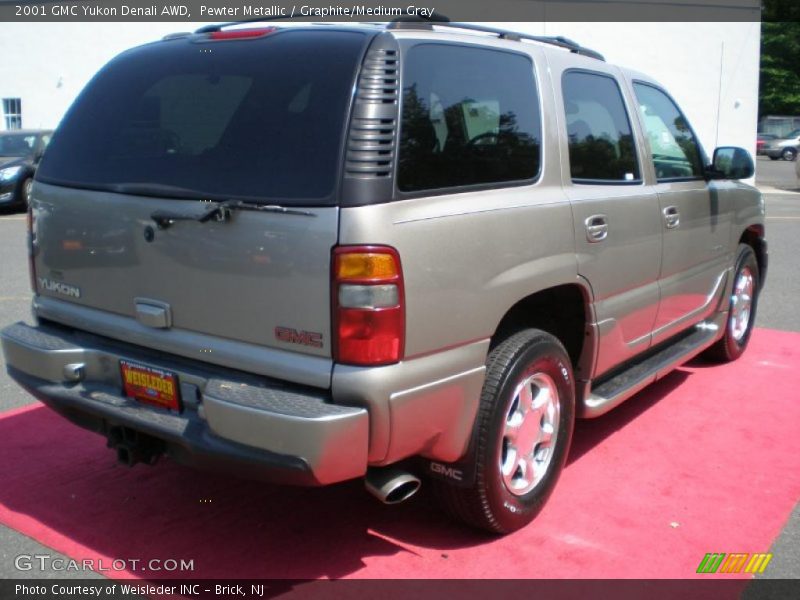 Pewter Metallic / Graphite/Medium Gray 2001 GMC Yukon Denali AWD