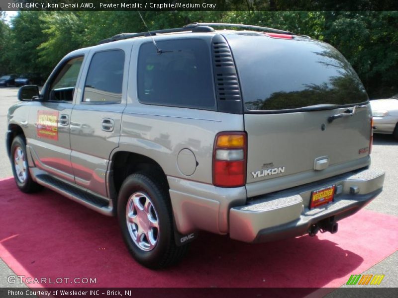 Pewter Metallic / Graphite/Medium Gray 2001 GMC Yukon Denali AWD