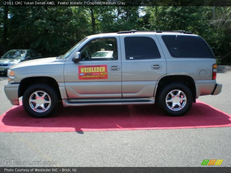 Pewter Metallic / Graphite/Medium Gray 2001 GMC Yukon Denali AWD