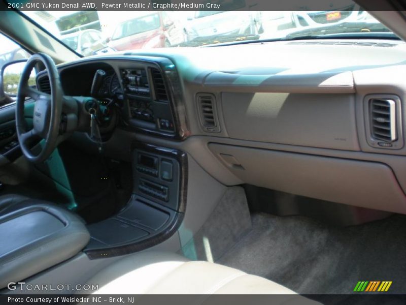 Pewter Metallic / Graphite/Medium Gray 2001 GMC Yukon Denali AWD