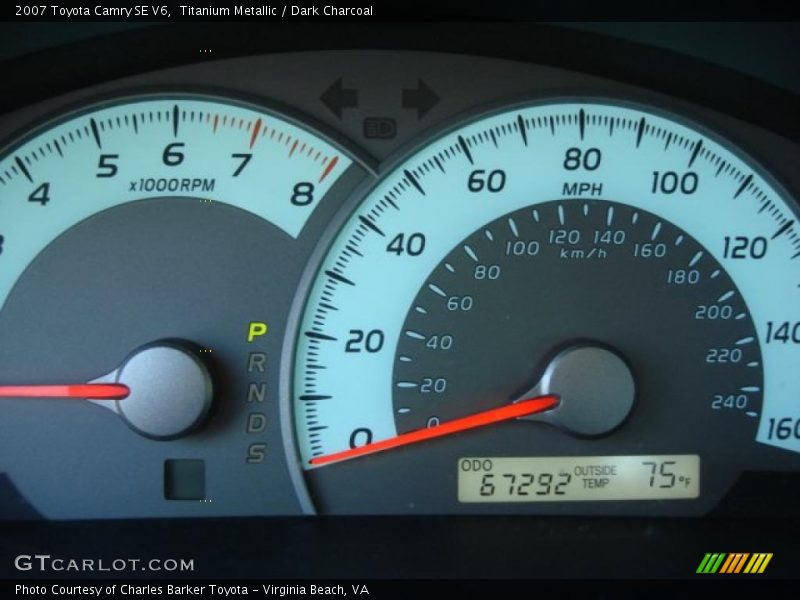 Titanium Metallic / Dark Charcoal 2007 Toyota Camry SE V6