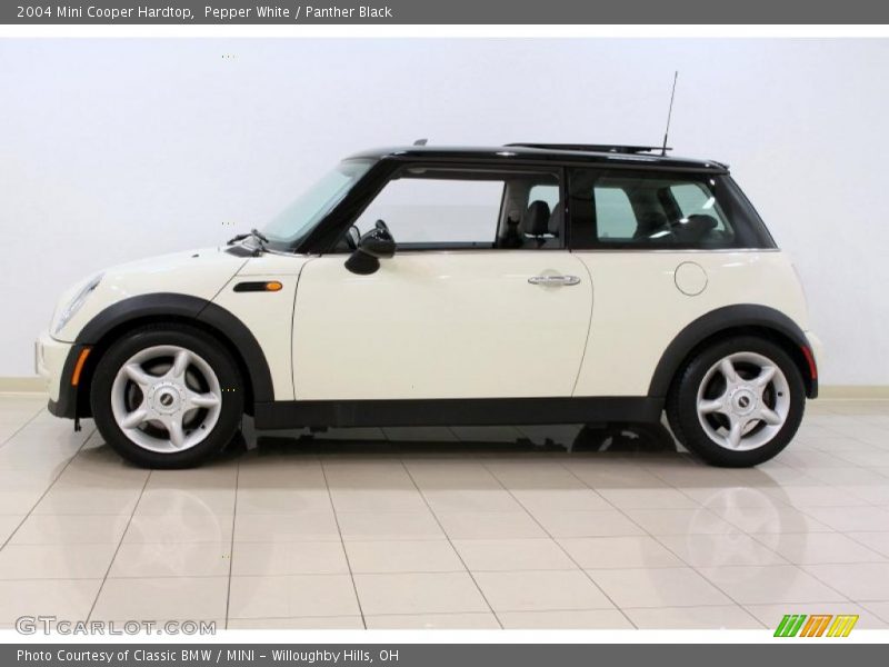 Pepper White / Panther Black 2004 Mini Cooper Hardtop