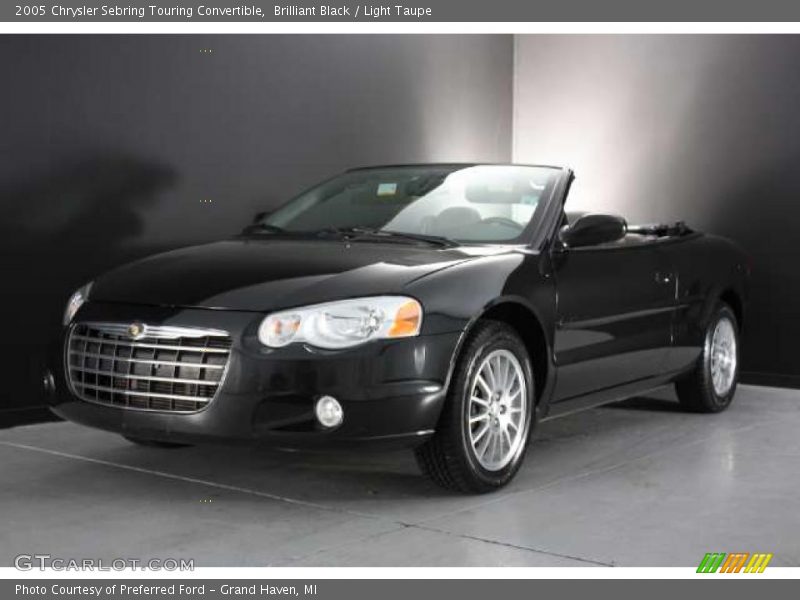 Brilliant Black / Light Taupe 2005 Chrysler Sebring Touring Convertible