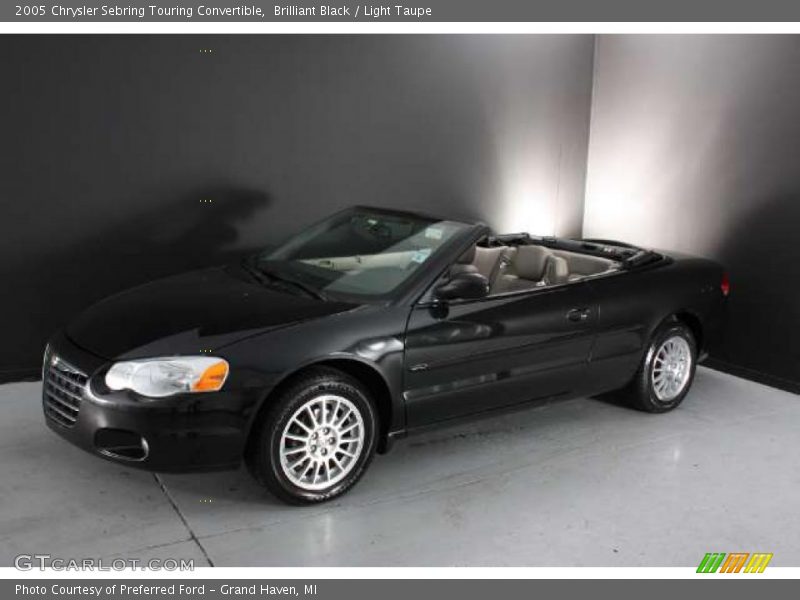 Brilliant Black / Light Taupe 2005 Chrysler Sebring Touring Convertible