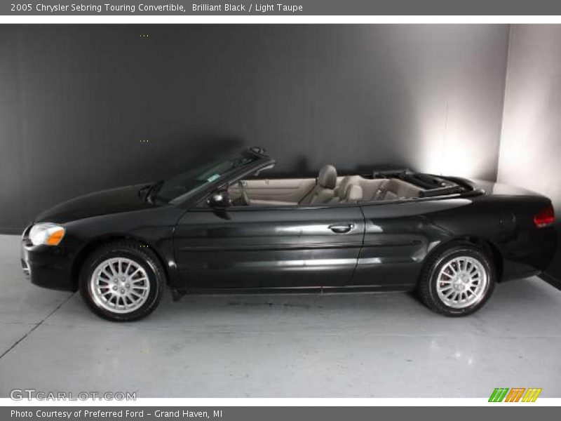 Brilliant Black / Light Taupe 2005 Chrysler Sebring Touring Convertible