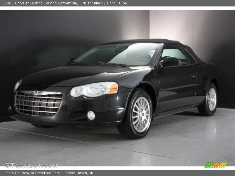 Brilliant Black / Light Taupe 2005 Chrysler Sebring Touring Convertible
