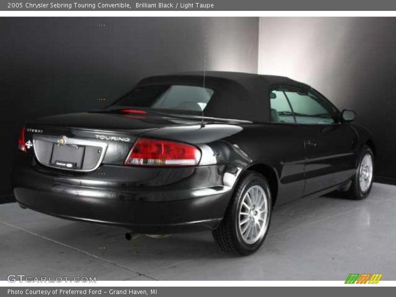 Brilliant Black / Light Taupe 2005 Chrysler Sebring Touring Convertible