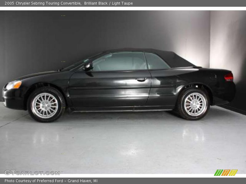 Brilliant Black / Light Taupe 2005 Chrysler Sebring Touring Convertible