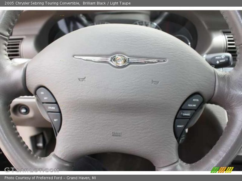 Brilliant Black / Light Taupe 2005 Chrysler Sebring Touring Convertible