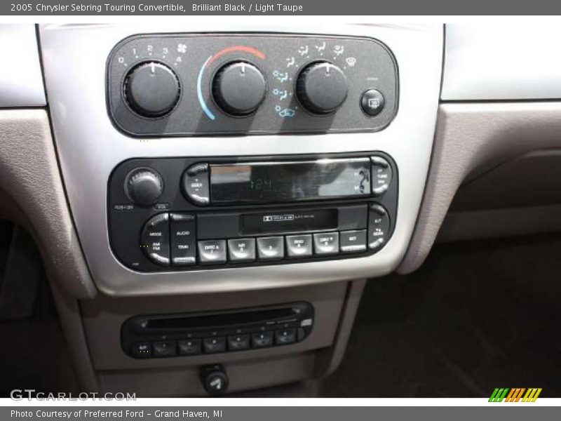 Brilliant Black / Light Taupe 2005 Chrysler Sebring Touring Convertible