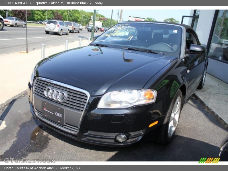 Brilliant Black / Ebony 2007 Audi A4 3.2 quattro Cabriolet
