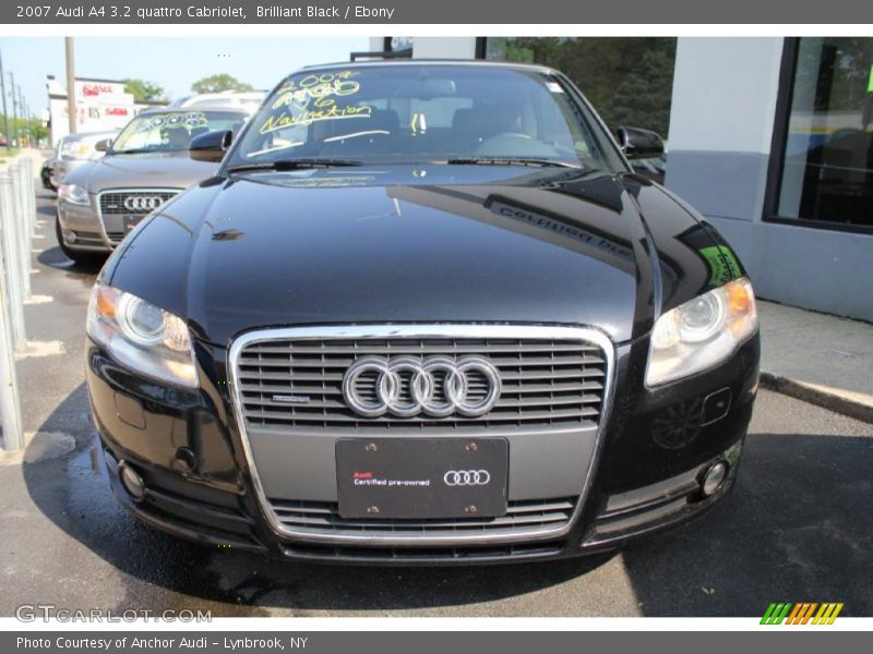 Brilliant Black / Ebony 2007 Audi A4 3.2 quattro Cabriolet
