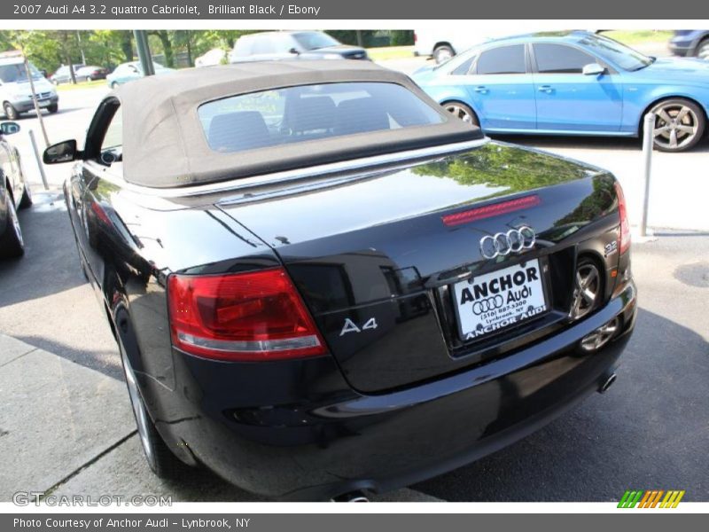 Brilliant Black / Ebony 2007 Audi A4 3.2 quattro Cabriolet