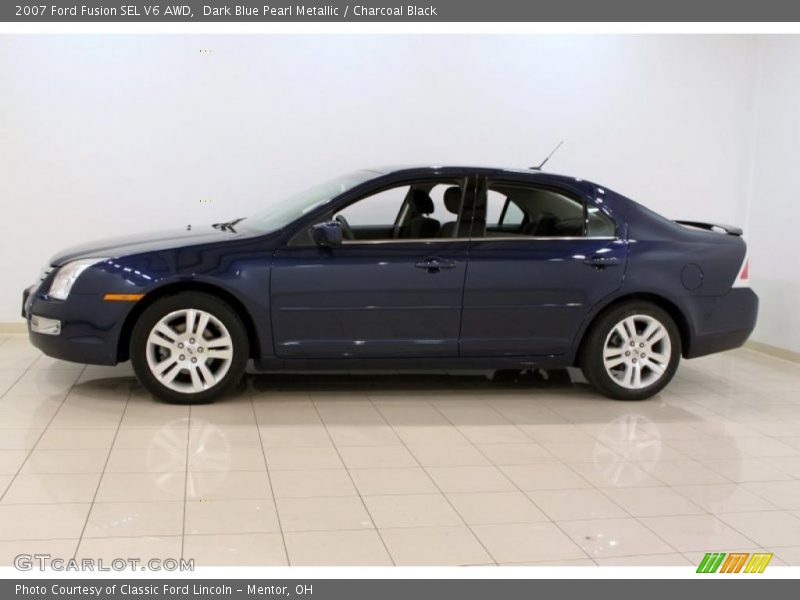 Dark Blue Pearl Metallic / Charcoal Black 2007 Ford Fusion SEL V6 AWD