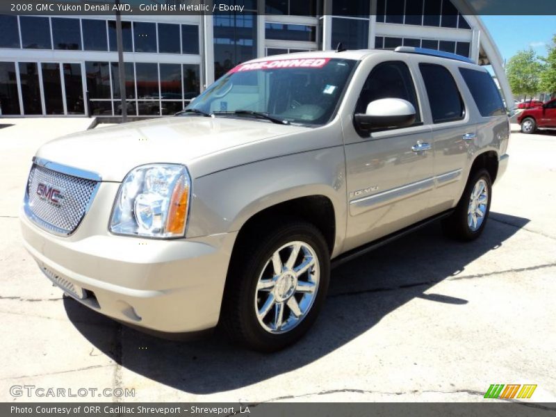 Gold Mist Metallic / Ebony 2008 GMC Yukon Denali AWD