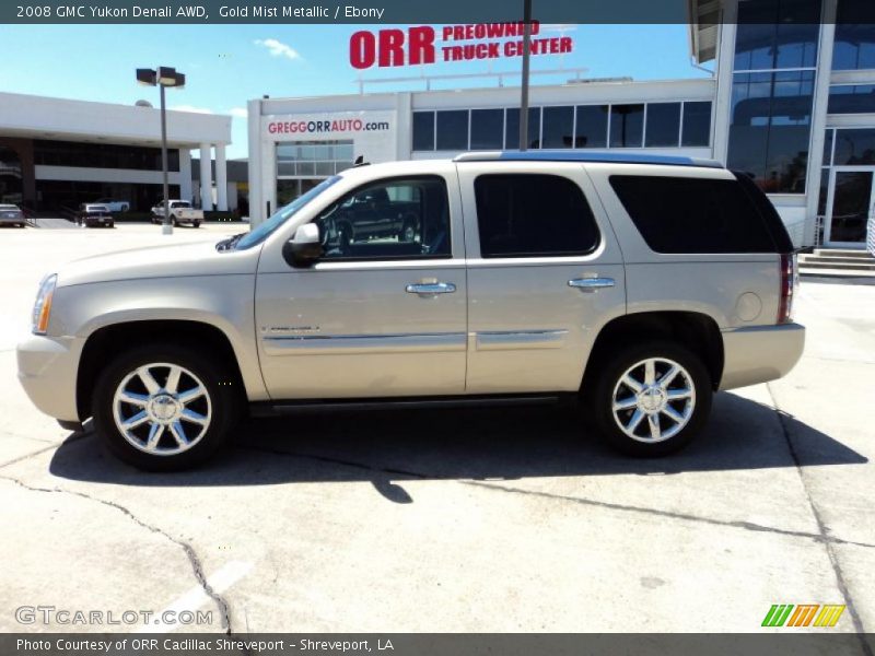 Gold Mist Metallic / Ebony 2008 GMC Yukon Denali AWD