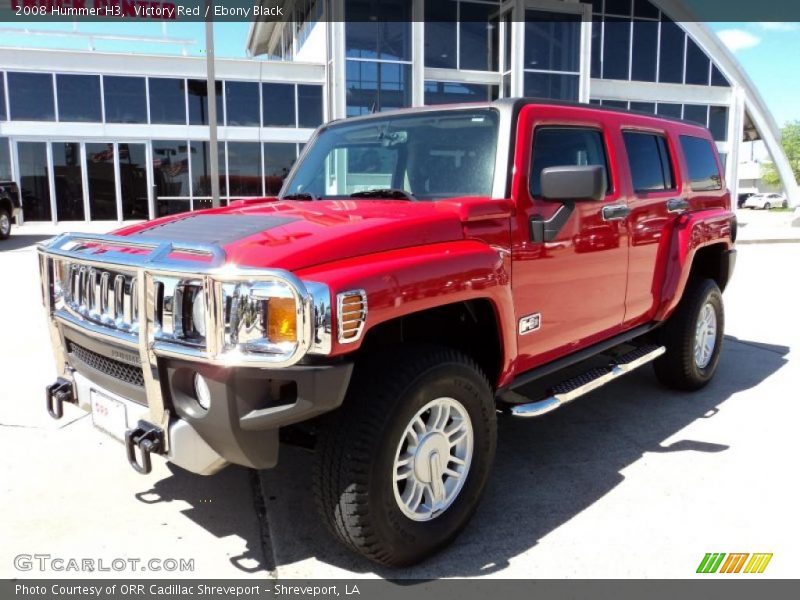 Victory Red / Ebony Black 2008 Hummer H3