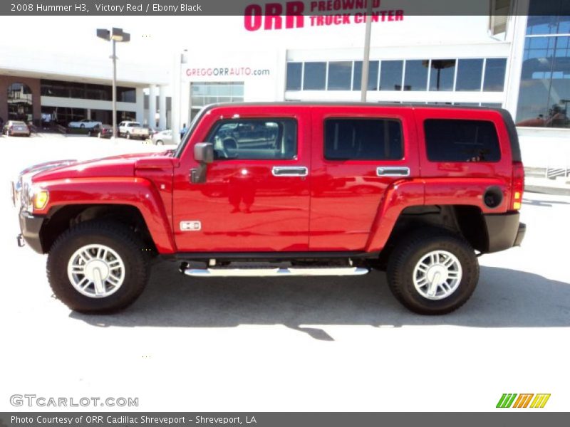 Victory Red / Ebony Black 2008 Hummer H3