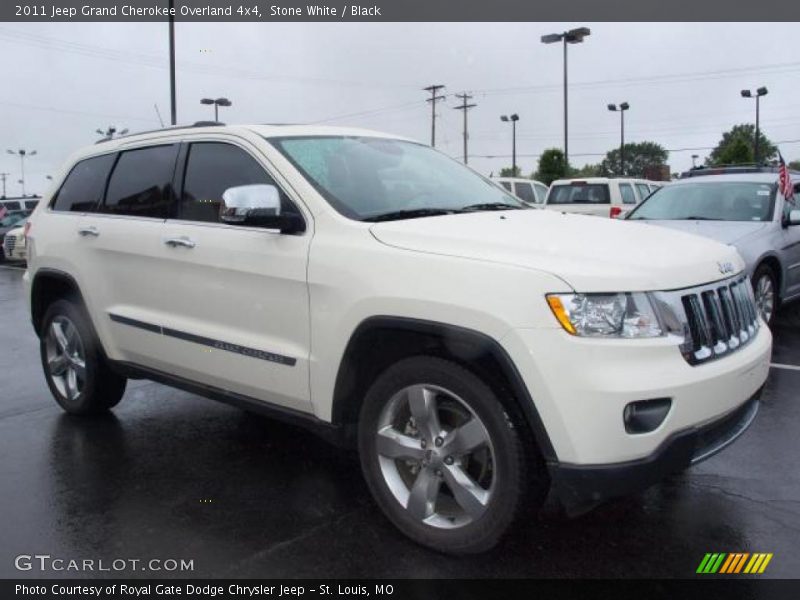 Stone White / Black 2011 Jeep Grand Cherokee Overland 4x4