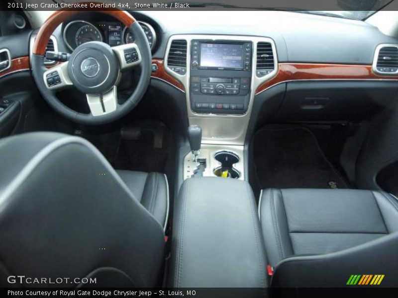 Stone White / Black 2011 Jeep Grand Cherokee Overland 4x4