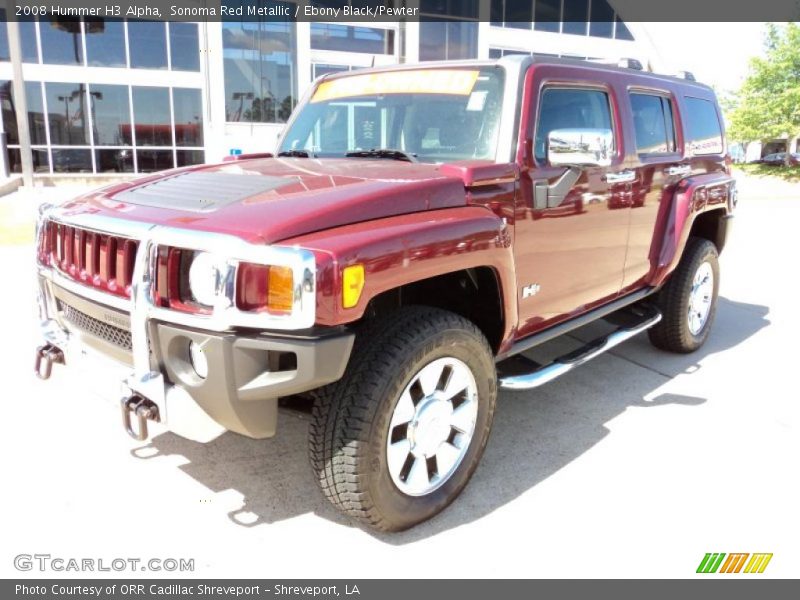 Sonoma Red Metallic / Ebony Black/Pewter 2008 Hummer H3 Alpha