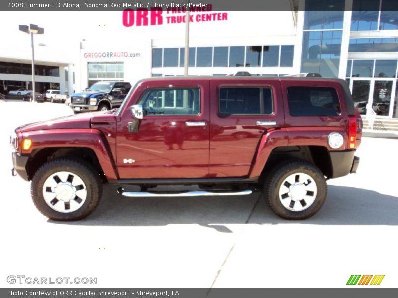 Sonoma Red Metallic / Ebony Black/Pewter 2008 Hummer H3 Alpha