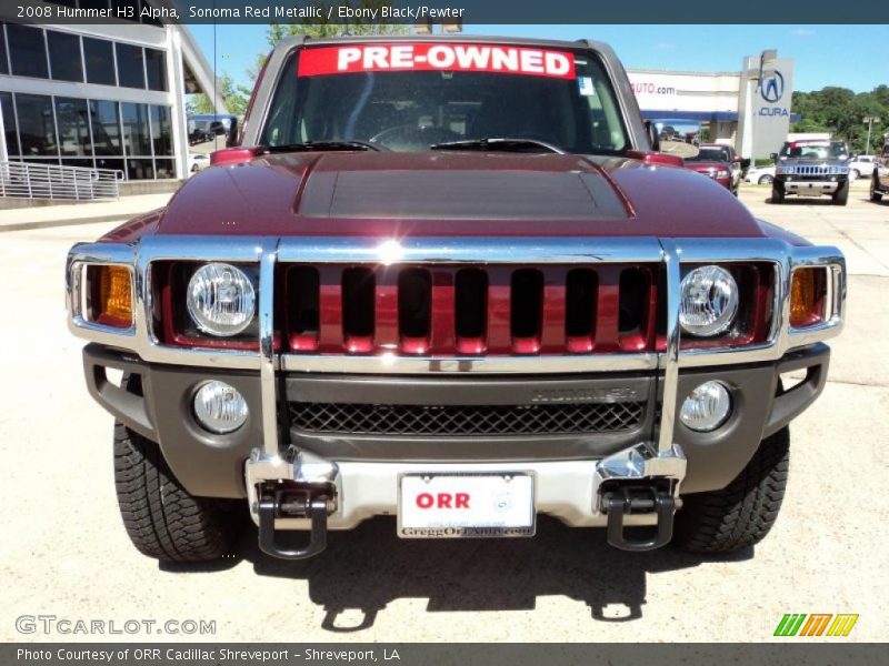 Sonoma Red Metallic / Ebony Black/Pewter 2008 Hummer H3 Alpha