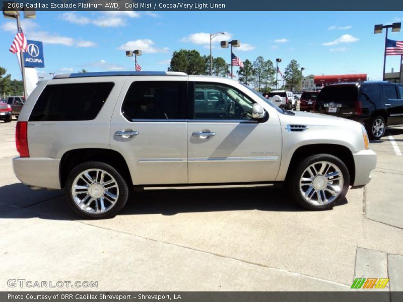  2008 Escalade Platinum AWD Gold Mist