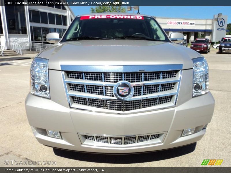  2008 Escalade Platinum AWD Gold Mist