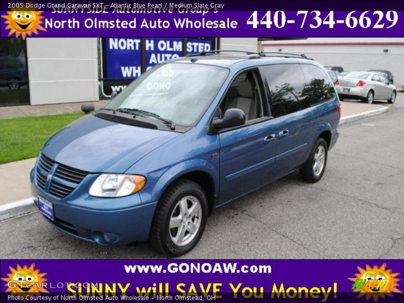 Atlantic Blue Pearl / Medium Slate Gray 2005 Dodge Grand Caravan SXT