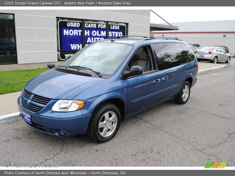Atlantic Blue Pearl / Medium Slate Gray 2005 Dodge Grand Caravan SXT