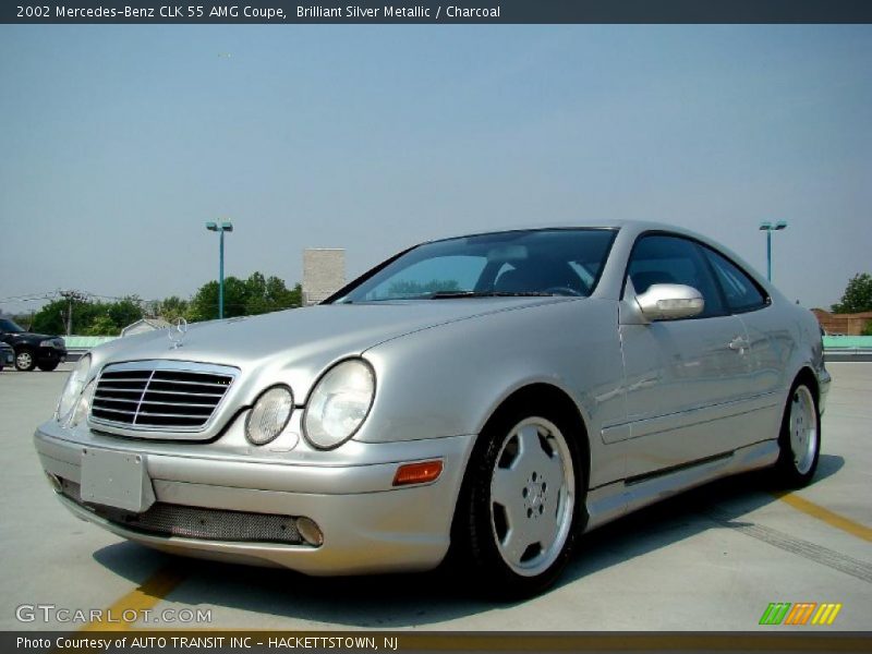 Brilliant Silver Metallic / Charcoal 2002 Mercedes-Benz CLK 55 AMG Coupe